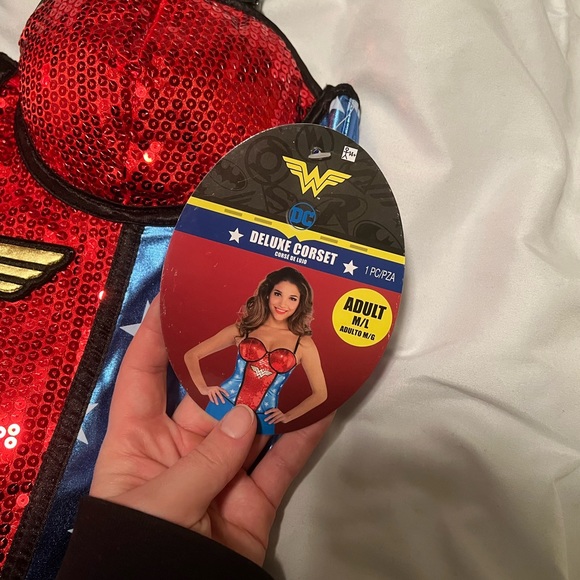 Deluxe Wonderman Corset Costume - Picture 3 of 5